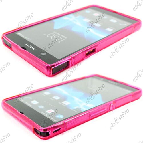 ebestStar ® Pour Sony Xperia Z C6602 / L36H Etui Housse Coque S-line Silicone Protection en Gel + Film protecteur d'écran, Couleur Rose