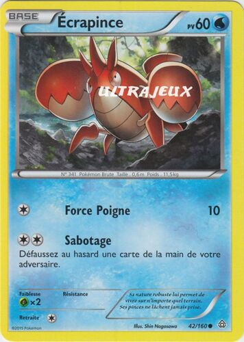 Pokémon - 42/160 - Xy - Primo Choc - Ecrapince - Commune