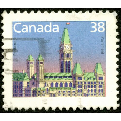 Timbre Oblitéré Canada, Parlement, Parliament, 38