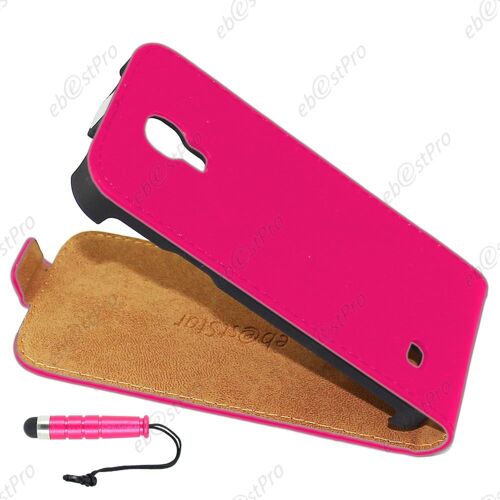 ebestStar ® Housse Coque Etui en PU cuir à rabat + film + Mini Stylet pour Samsung Galaxy S4 Mini GT-i9190 / i9192 / i9195, Couleur Rose