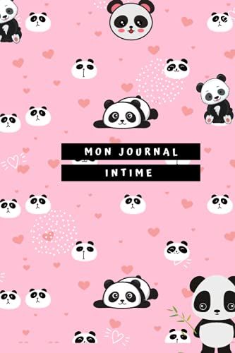 Mon Journal Intime: Journal Intime Fille Panda Kawaii Bleu Girly Personnalisable| Carnet De Notes Fille Kawaii /Livret De Notes /