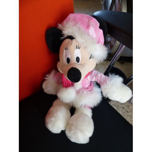 Doudou Peluche Minnie  Déguisée Mère Père Noël Disney Disneyland Paris H 24 Cm