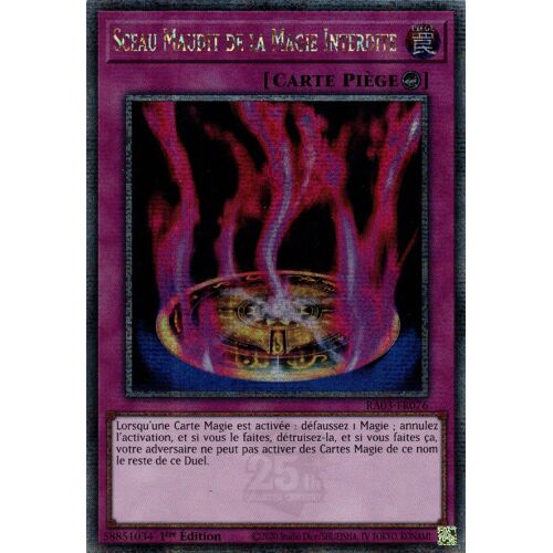 Yu Gi Oh Ra03 Fr076 Sceau Maudit De La Magie Interdite Quarter Century