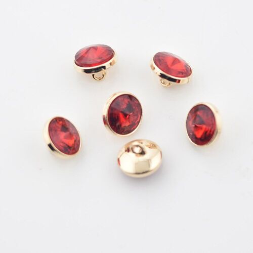 Boutons Ronds En Strass Acryliques, 5 Pièces/Lot, 9 Couleurs, Boutons Métalliques Pour Chemises, Boutons Décoratifs En Strass Multicolores