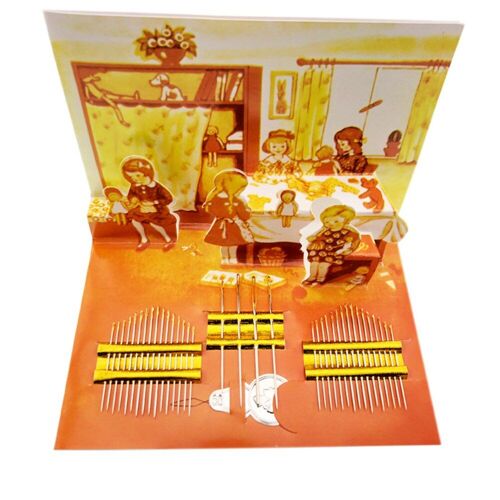 Carte D'Aiguille Cousue À La Main En Trois Dimensions, Boîte Cadeau De Mariage, Kit De Couture, Carte D'Aiguille, Outil De Couture, 37 Pièces