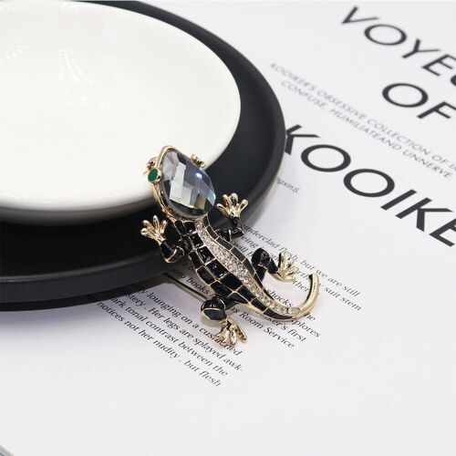 Gecko-Broches Pour Femmes | Épingles À Cheveux Or Scintillant, Strass Animal, Accessoires Bijoux Tendance