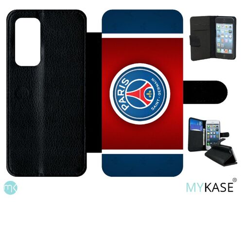Etui À Rabat Huawei P40 - Psg Paris Saint Germain 2 - Simili-Cuir - Noir