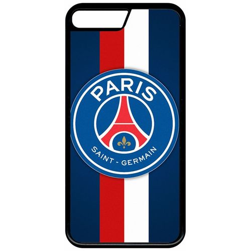 Coque Pour Iphone 8+ - Psg Paris Saint Germain Bleu Blanc Rouge - Noir