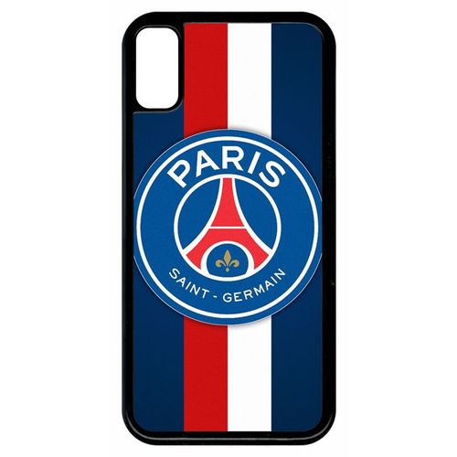 Coque Pour Iphone 8 - Psg Paris Saint Germain Bleu Blanc Rouge - Noir