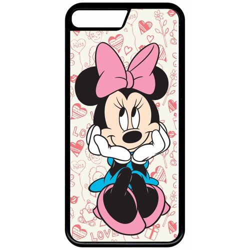 Coque pour iphone x - disney minnie love - noir