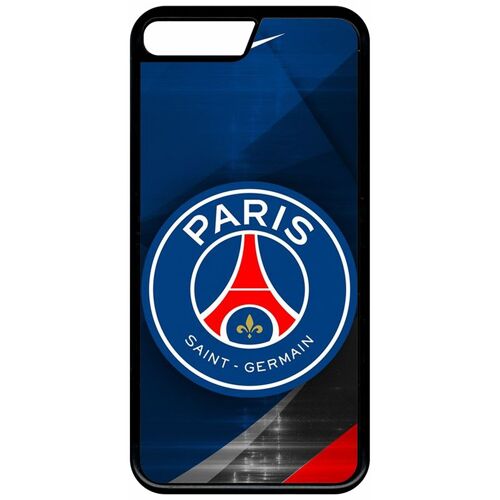 Coque Pour Iphone 7+ - Psg Paris Saint Germain Metalise - Noir
