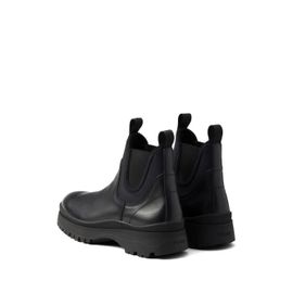Prada Bottines Chelsea En Cuir - Noir