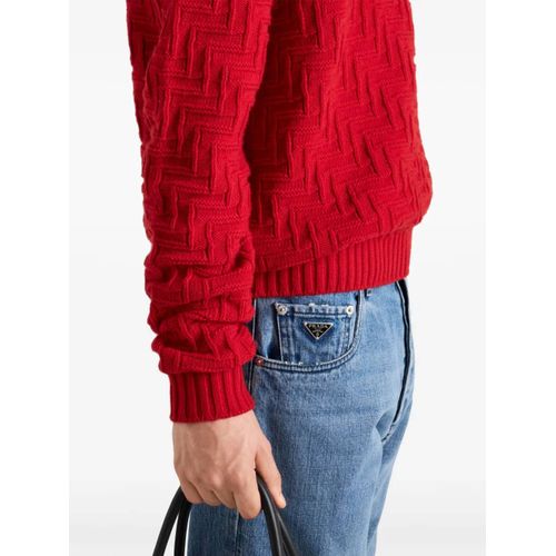 Prada Jean Slim À Taille Basse - Bleu