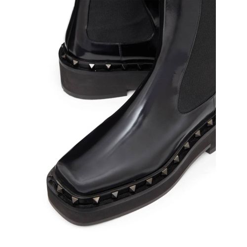 Valentino Garavani Bottines Rockstud M-Way Beatle 50 Mm - Noir