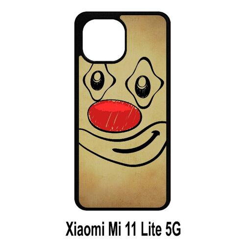 Coque Pour Xiaomi Mi 11 Lite 5g - Smiley Clown Nez Rouge - Silicone - Noir