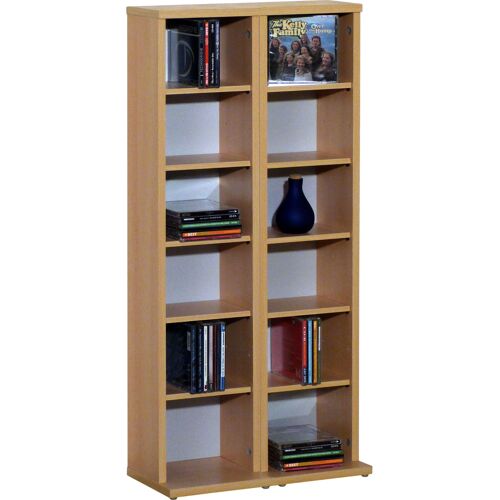 VCM Bois CD DVD Stand Étagère Rangement Étagère sur pied Milano Bois CD DVD Stand Étagère Rangement Étagère sur pied Milano
