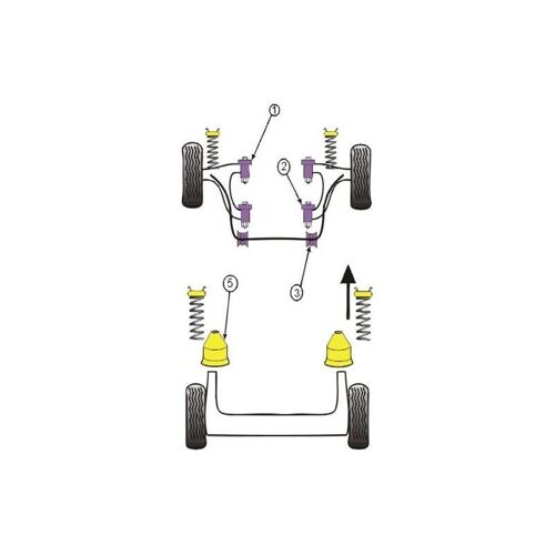 2x Silent-Blocs De Barre Anti-Roulis Peugeot 205/ 309 Gti - Av D - D17mm