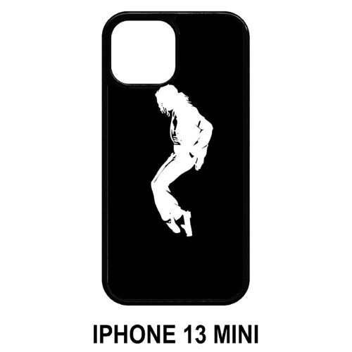 Coque iphone 13 mini - silhouette michael jackson moonwalk - silicone - noir