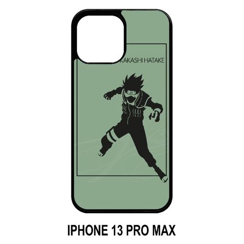 Coque iphone 13 pro max - naruto kakashi hatake - silicone - noir