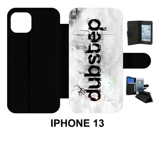 Etui À Rabat Iphone 13 - Dubstep - Simili-Cuir - Noir