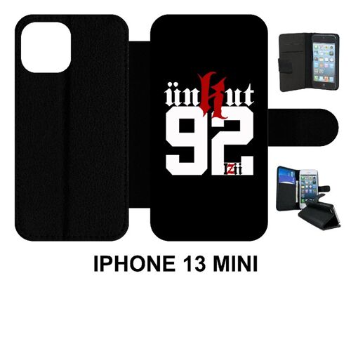 Etui À Rabat Iphone 13 Mini - Unkut Haut De Seine 92 - Simili-Cuir - Noir