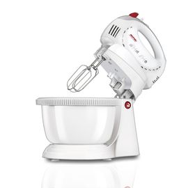 Mélangeur à Pâtisserie avec Bol Rotative 2,4 L, 5 Vitesses + Turbo, 300W, Blanc, MPM, MMR-17Z