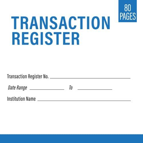 Transaction Register: Check Transaction Registers For Personal Checkbook (Cream Paper)