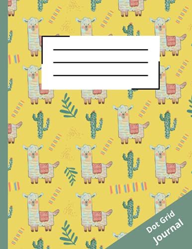 Dot Grid Journal: Back To School Gift Idea Llama Journal For Girls
