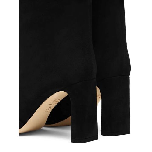 Stuart Weitzman Bottes En Daim À Talon Épais 85 Mm - Noir