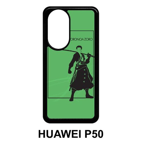 Coque huawei p50 - one piece roronoa zoro - silicone - noir
