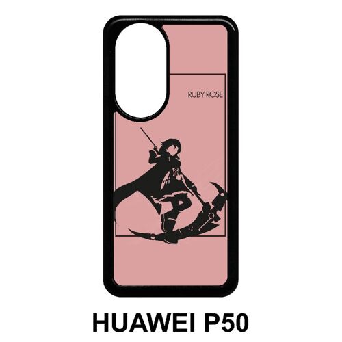 Coque Huawei P50 - Rwby Rose - Silicone - Noir