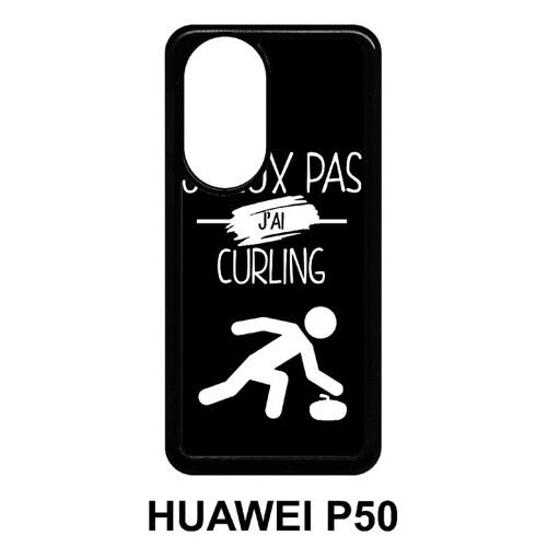 Coque Huawei P50 - J Peux Pas J Ai Curling 2 - Silicone - Noir