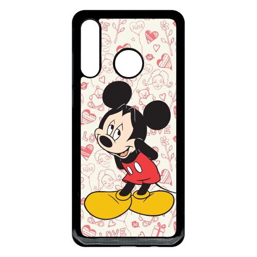 Coque huawei p30 lite - disney mickey love - noir
