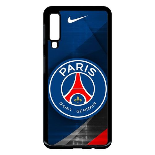 Coque Galaxy A7 (2018) - Psg Paris Saint Germain Metalise - Noir