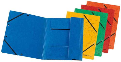 Herlitz Lot De 3 Chemises Easyorga 3 Rabats Et Élastiques En Coin Jaune