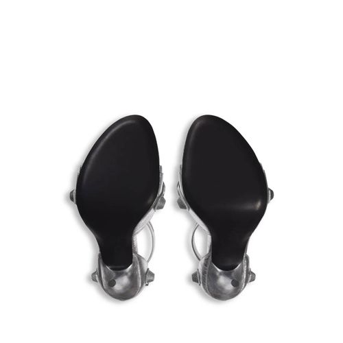 Balenciaga Sandales Cagole 110 Mm À Fini Métallisé - Argent