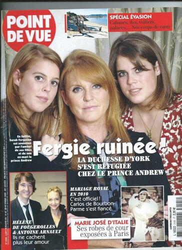 Point De Vue 14/10/2009 Sarah Ferguson Ruinée, Juliette Gréco, Michel Leeb, Helena Noguerra, Hélène De Fougerolles & Antoine Arnault, Mariage De Igor Bogdanoff