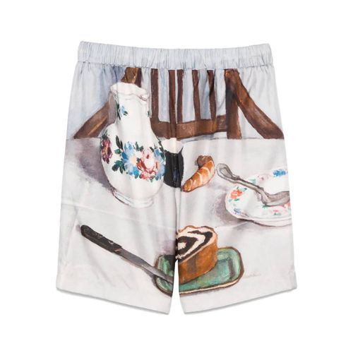 Nanushka Short En Soie - Gris