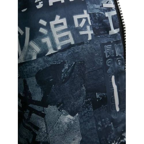 Desigual Doudoune Réversible À Losanges - Gris