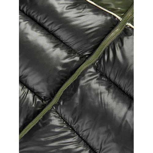 Guess Kids Doudoune Bicolore À Capuche - Vert