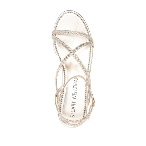 Stuart Weitzman Sandales Compensées Wovette - Or