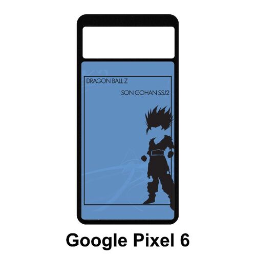 Coque google pixel 6 - dragon ball z son gohan ssj2 - silicone - noir