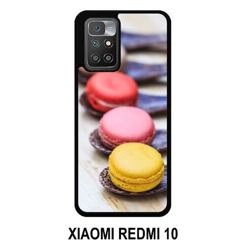Coque Xiaomi Redmi 10 - Gourmandise De Macaron - Silicone - Noir
