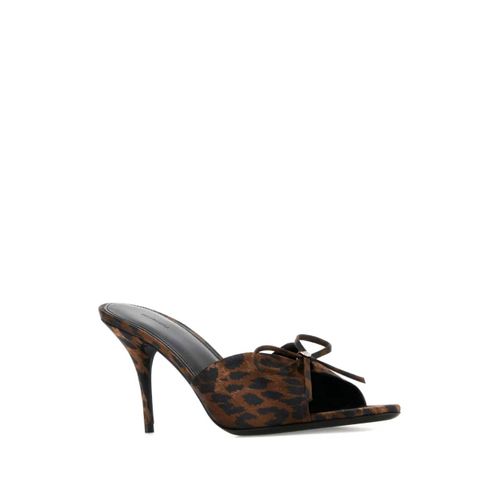 Balenciaga Mules À Imprimé Léopard 80 Mm - Marron