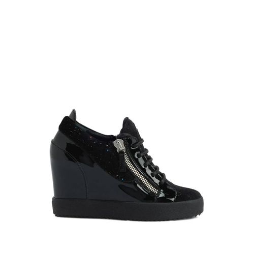 Giuseppe Zanotti Baskets Addy Wedge À Paillettes - Noir