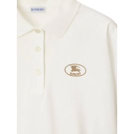 Burberry Polo À Coupe Crop - Blanc