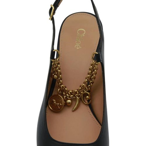 Chloé Escarpins À Détail De Chaîne 55 Mm - Noir