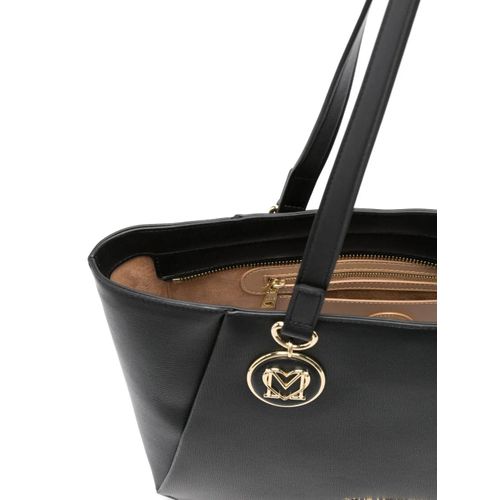 Love Moschino sac cabas à plaque logo - Noir