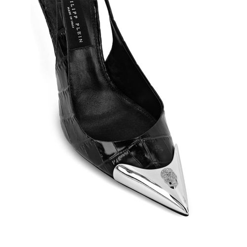 Philipp Plein Escarpins Crocco 120 Mm - Noir