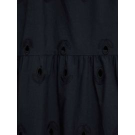 Desigual Robe Longue À Broderies - Noir